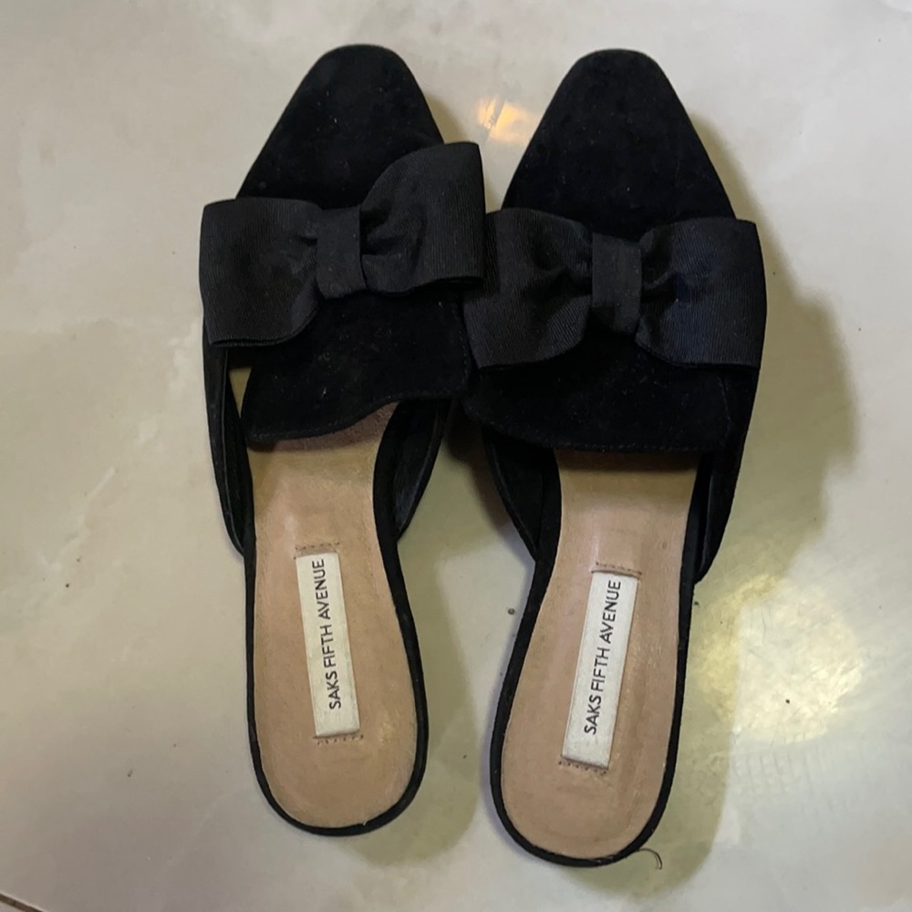 Black slip on mule form saks fifth avenue